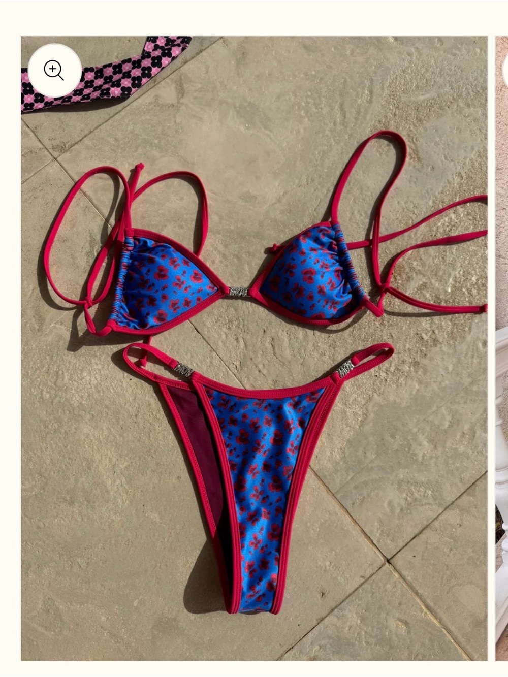 Strawberry Milk Mob Bikini Sapphire (S top, M bottom)
